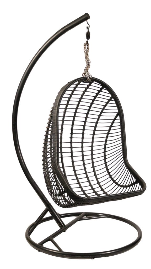 Patio Hanging Chair | Black Polywood & Pastello Cushion