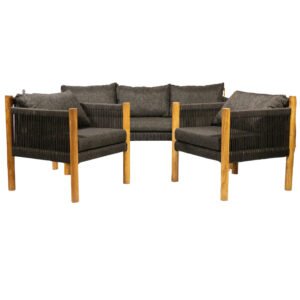 SET SOFA BLACK SUNNY